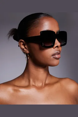 Kaiia Oversized chunky square sunglasses in