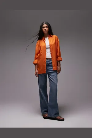 Topshop Linen look shirt in