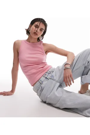 ARKET Rib jersey vest top in light