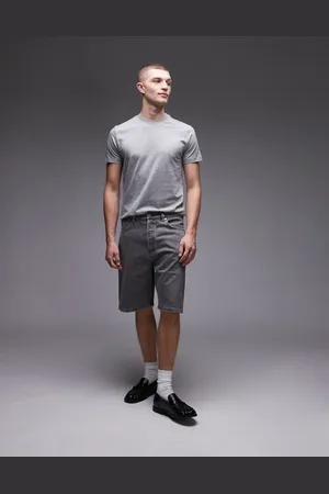 ARKET Mid waist regular fit denim shorts in washed