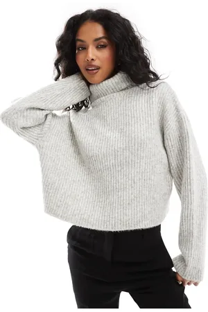 ONLY Roll neck jumper in light melange