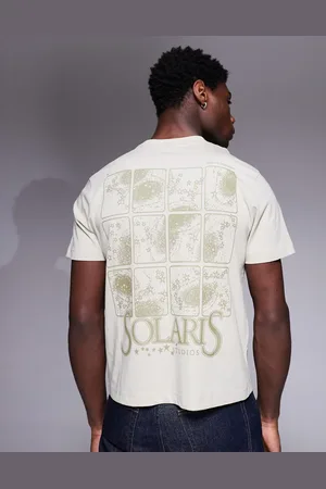 ASOS Boxy t-shirt with celestial graphic in beige