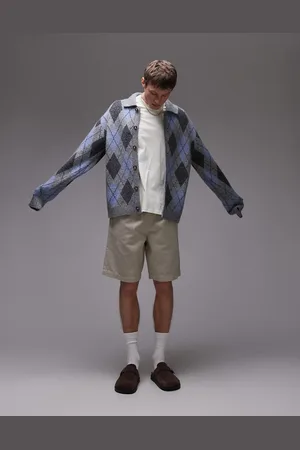 Topman Washed cotton chino shorts in stone