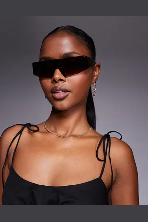 Kaiia 90s slim visor sunglasses in tortoiseshell
