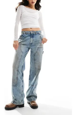ASOS Straight leg carpenter jean in vintage wash