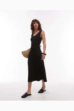 ARKET Compact rib sleeveless midi dress in