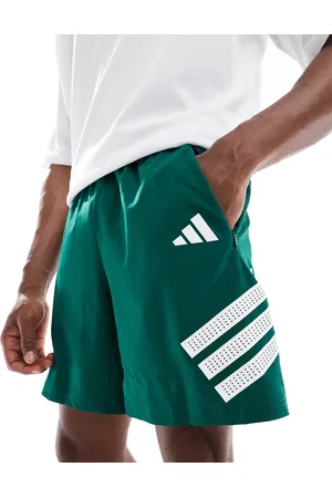 adidas Adidas Training Essentials gym 3 stripe shorts in dark