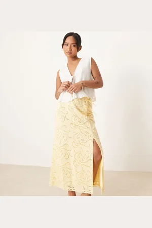 Forever New Linen maxi skirt in