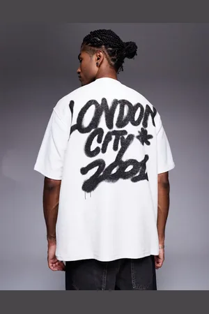 Bershka London city back printed t-shirt in
