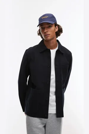 ARKET Overdyed twill shacket in blue