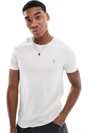 Ralph Lauren Icon logo t-shirt custom fit in stone marl