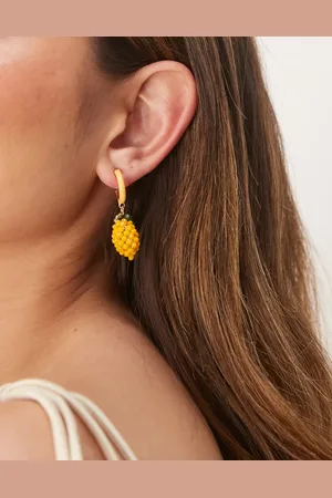 ASOS Hoop earrings with mini beaded lemons in