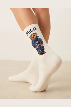 Ralph Lauren Bear sock in cream