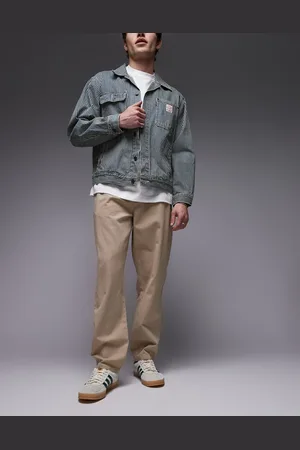 Topman Essential washed trousers in stone