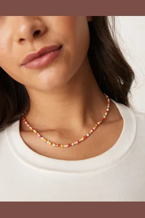ASOS Necklace with -coloured faux beads