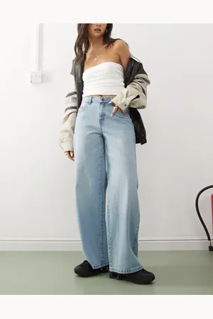 Noisy May Brandy mid rise loose fit jeans in light wash
