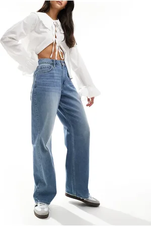 Hollister Ultra high rise baggy fit jeans in mid