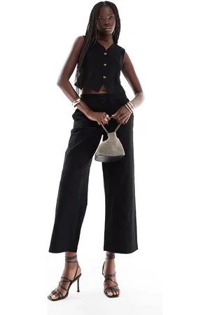 VERO MODA Tailored drawstring waist wide leg trouser co-ord in
