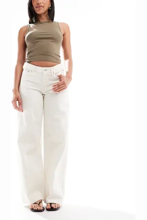 JJXX Tokyo low rise wide fit jeans in off