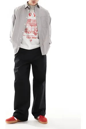 Only & Sons Loose fit linen trousers in