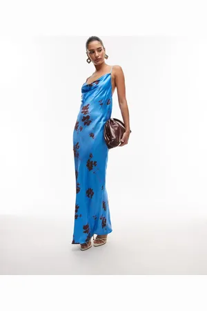 Topshop Cowl maxi slip dress in floral
