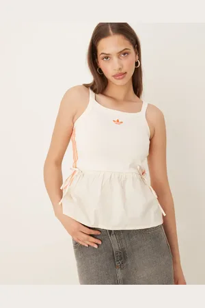 adidas Crochet 3 tank top in off