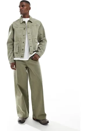 ASOS Co-ord super baggy jeans in khaki denim