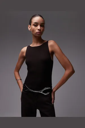 & OTHER STORIES Sleeveless boatneck knitted top in