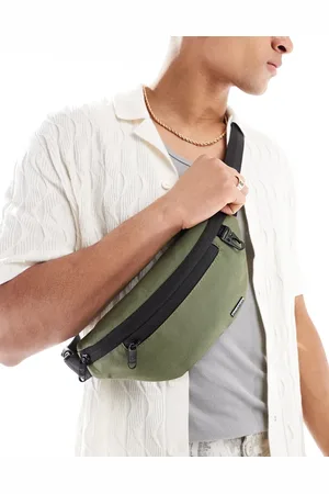 Pull&Bear Nylon bum bag in khaki