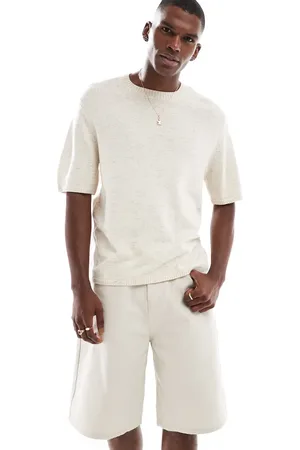 Hollister Knitted short sleeve top in beige