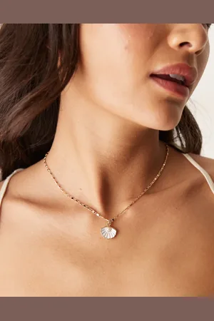 ASOS Necklace with small shell and faux pearl pendant