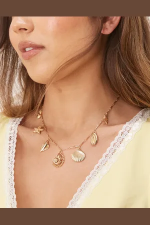 ASOS Necklace with sea-life charms in tone