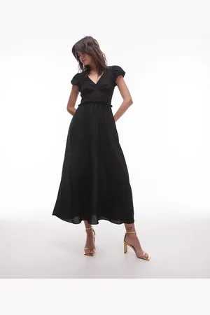 & OTHER STORIES Maxi dress with tier hem and ruffle sleeves in