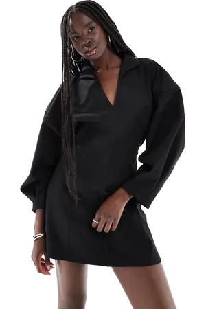 ASOS Short cocoon sleeve collared mini dress in