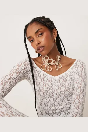 ASOS Choker necklace with faux pearl flowers