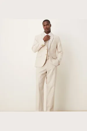 Abercrombie & Fitch Classic linen suit trouser co-ord in cream