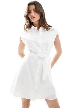 ONLY Tie waist sleeveless mini dress in