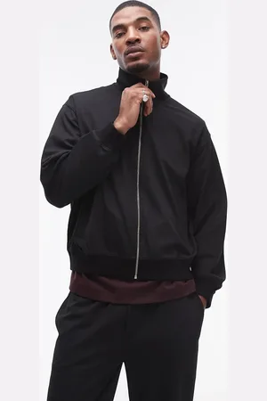 Topman Micro waffle zip through in