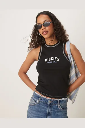 Dickies Racer central logo long line vest in