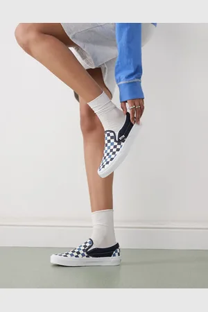 Vans Classic Slip-On colour theory checkerboard trainers in tri-tone