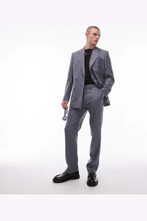 Topman Straight suit trousers in