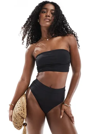 Threadbare Bandeau bikini set with high waist bottoms in
