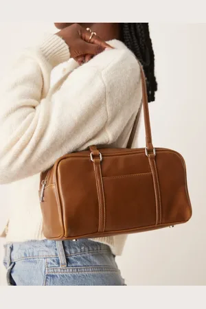 Gina Tricot Small bowling shoulder bag in beige