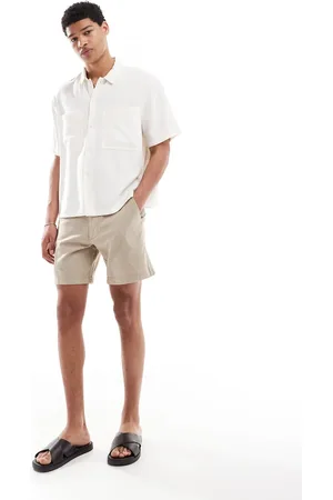 Hollister Linen above the knee short in biscuit
