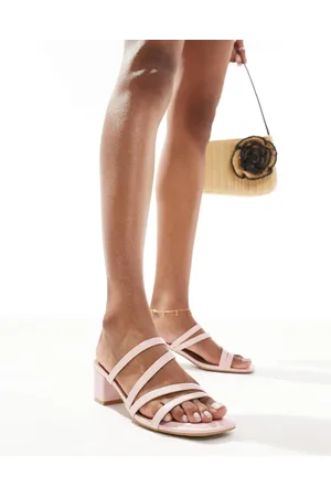 New Look Multi strap heeled mule in