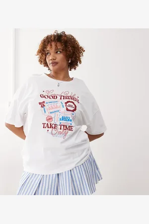 Noisy May Oversize t-shirt with good things print in