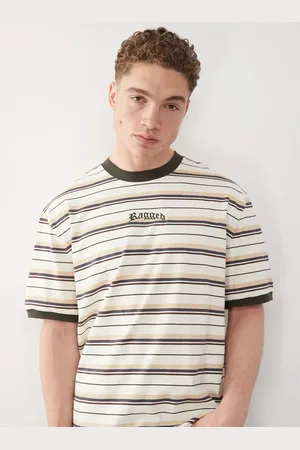The Ragged Priest Stripe t-shirt with Ragged logo in multi