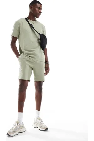 Only & Sons Waffle short co-ord in sage