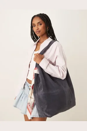 Beck Söndergaard Dalliea suede slouchy shoulder tote bag in dark