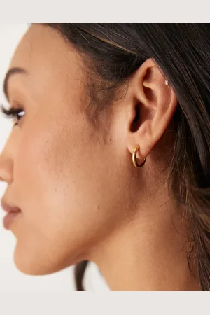 DesignB London Layered hoop earrings in